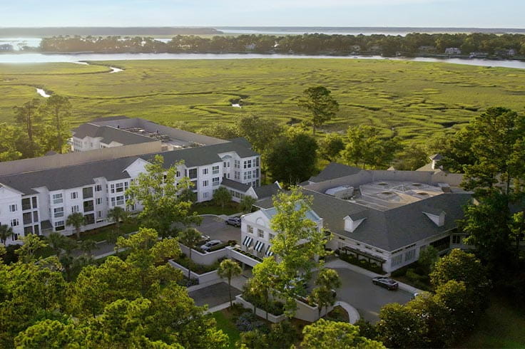 Ariel shot of TidePointe, a Vi Community.