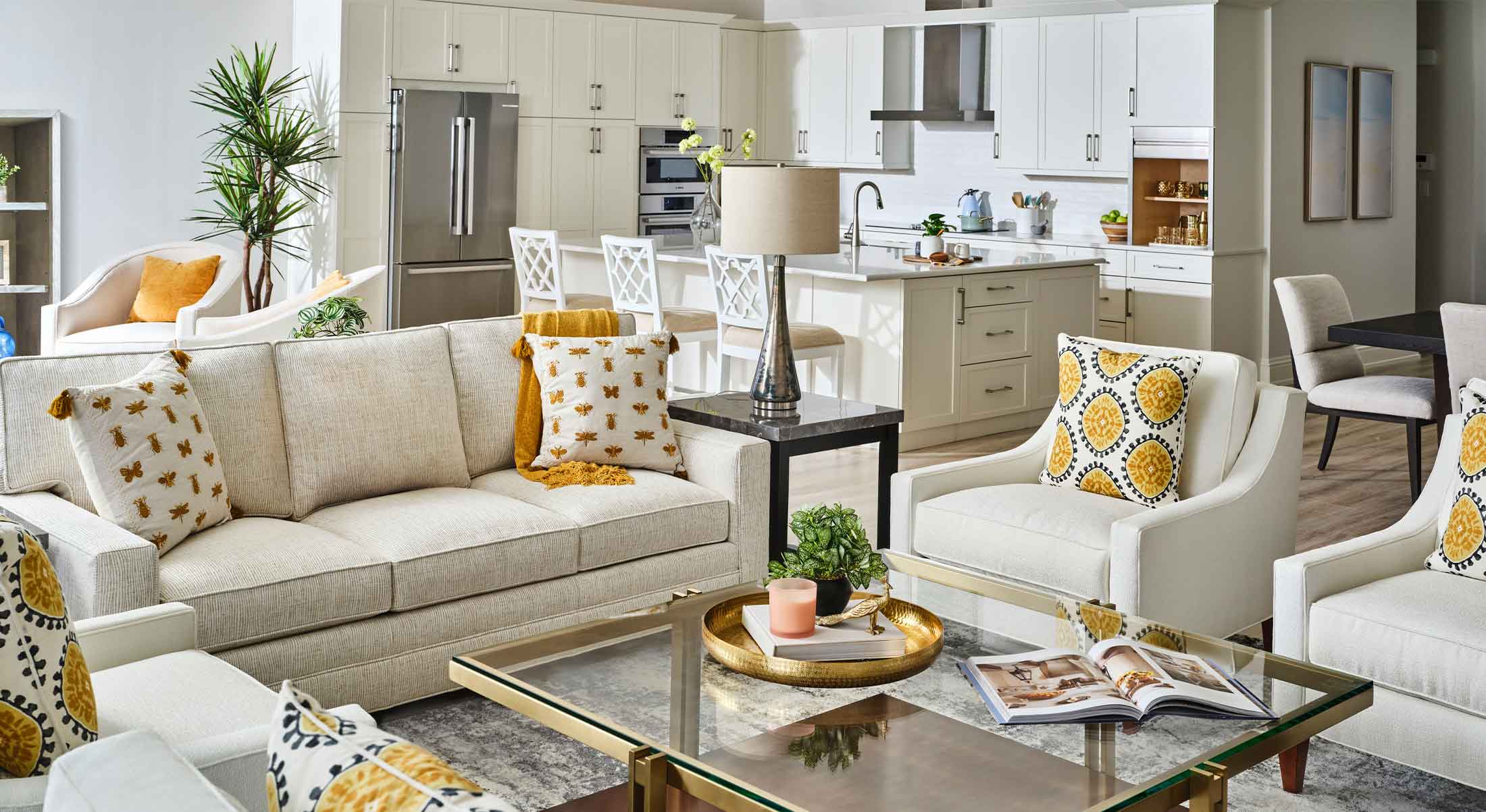 Satin Leaf floor plan living room.